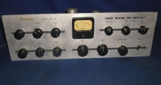 Sansui Model Mx - 10 Vintage Tube 6 Channels Audio Mixing Pre - Amplifier,  Rare