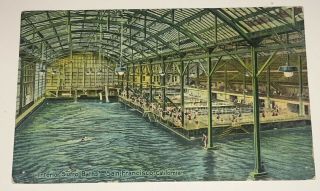 Interior Sutro Baths San Francisco California Postcard Antique Vintage