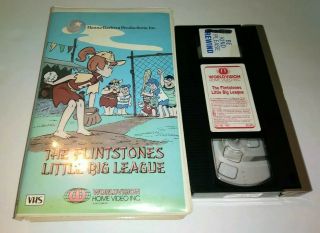 The Flintstones Little Big League Rare & Oop Cartoon Worldvision Clamshell Vhs
