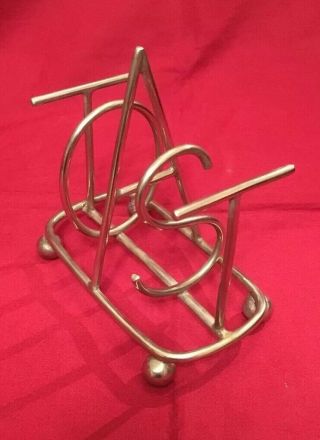 Antique Silver Plated Toast Rack By Thomas Woolley C.  1890’s