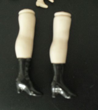 Vintage 1970s Glazed Porcelain Girl Doll Legs 3 1/2 " Long