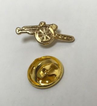 Arsenal Supporter Enamel Badge Very Rare - Discreet Gold Cannon Design Smart