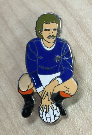 Graeme Souness Glasgow Rangers Legend Enamel Football Pin Badge - Very Rare