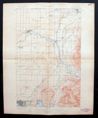 1908 Sumas Washington Bellingham Rare Antique Usgs Topographic Topo Map