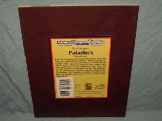 AD&D 2nd Edition Accessory - THE COMPLETE PALADIN ' S HANDBOOK (RARE and EXC) 2
