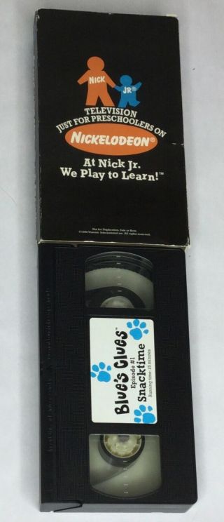 Blues Clues Episode 1 Snacktime Rare VHS Video Tape Demo 1996 25 mins 3