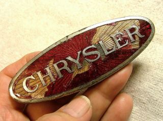 Chrysler Imperial Enamel Sidemount Badge Emblem 1932 - 33 Fox Very Rare
