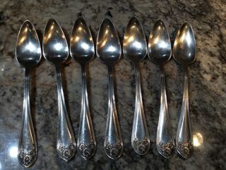 Daisy Or Daisy 1910.  Wm.  Rogers Silver - Plate Flatware.  7 Pointed Spoons