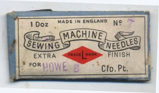 Rare Antique Sewing Machine Needle Pack – Elias Howe