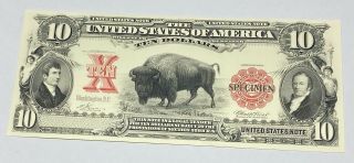 Rare Specimen 1901 $10.  00 $10 Ten Dollar Bison Bep - Note Bill - Choice Unc