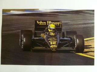 1987 Lotus Renault 12 John Player Special F1 Picture / Print / Poster Rare