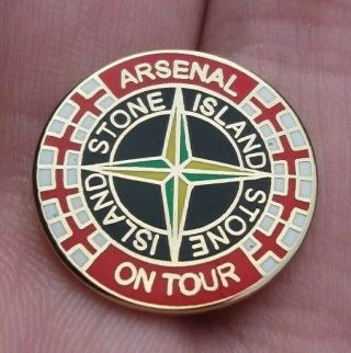 Arsenal Stone Island On Tour Pin Badge Rare Vgc