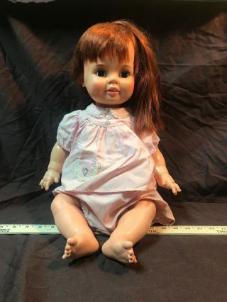 Vintage 1972 - 1973 Ideal Corp.  Baby Crissy Doll Vinyl 24 " With Growing Hair Guc