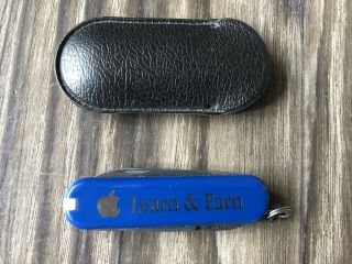 Victorinox Swiss Army Knife Blue Rare Collectible Apple Learn & Earn Program