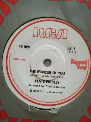 Elvis Presley.  The Wonder Of You.  Rare Promo.  Noel Edmonds Presents