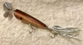 Fishing Lure Fred Arbogast Brown Scale Large Sputterbug Tackle Box Crank Bait