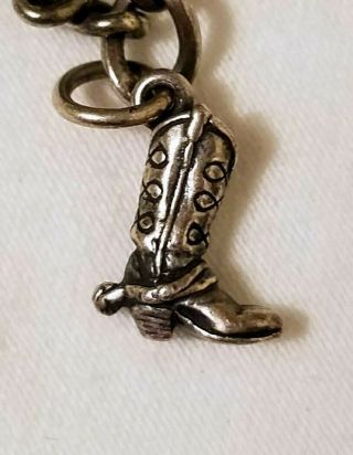 Retired Rare James Avery Sterling Silver Cowboy Boot With Spur Charm