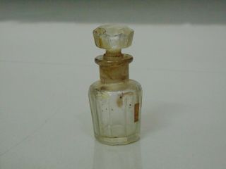 Vintage Old Empty Clear Glass Refillable Perfume Attar Bottle 627 11