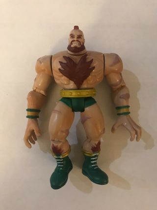 X - Men Vs Street Fighter Green Zangief Action Figure Capcom Toybiz 1998 Rare