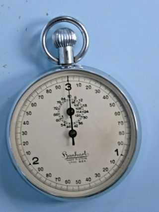 Rare Vintage Hanhart 1/100 Second Mechanical Stop Watch.