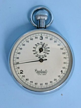 Rare Vintage Hanhart 1/100 second mechanical stop watch. 2