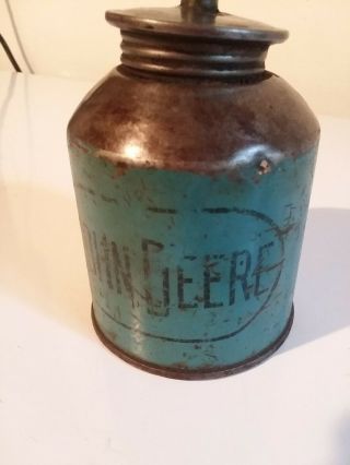 Rare Vintage John Deere Blue Oiler Oil Can 2