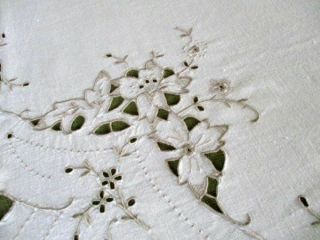 Antique Madeira Tablecloth - Hand Embroidered - Linen