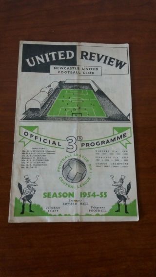 Rare 1955 Fa Cup 4th Rd Programme.  Newcastle Utd V Brentford