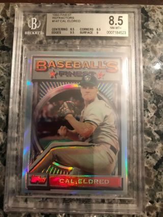 1993 93 Topps Finest Refractor 147 Cal Eldred Bgs 8.  5 W/9.  5 Pop 4 Very Rare