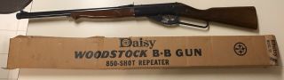 Rare Vintage Daisy Rifle Bb Gun Model 95 W/ 850 Shot Repeater W/ Wood Stock &box