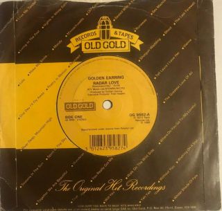 Golden Earring - " Radar Love " 7 " (1986) Ex Rare Reissue Og 9582 (old Gold) Lot4