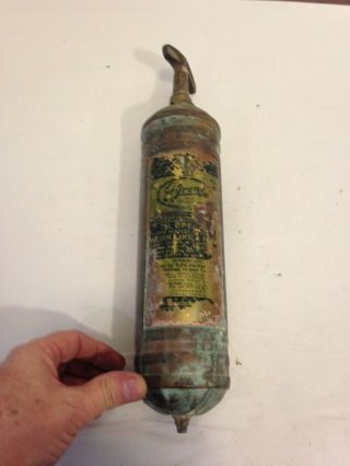 Antique Brass & Copper Fire Extinguisher