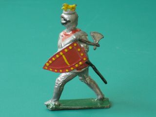 Doran Foot Knight With Axe & Shield - Very Rare Pre - War Lead (a)