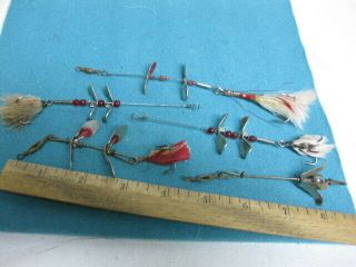 Vintage Set Of 5 Very Old Spinner Baits,  Hendryx,  Junod,  Others