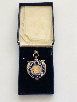 Rare Pre Ww2 1936 Silver Hallmark Salisbury Football League Winners Medal Badge