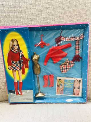 Vintage Topper Dawn Doll Fashion - Mad About Plaid - Fits Pippa Nrfb