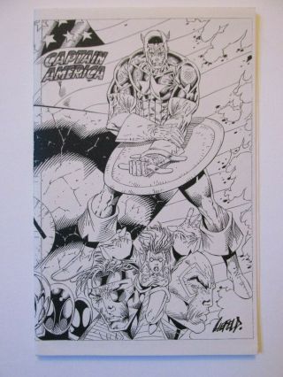 Marvel Captain America (1996) Ashcan 1 Rob Liefeld Cover & Art Rare Sketchbook