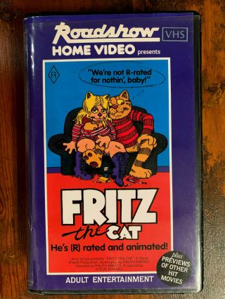 Fritz The Cat Rare Roadshow Vhs Video Cult 70s Robert Crumb Ralph Bakshi Cartoon