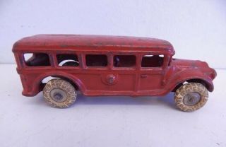 Rare Antique Ac Williams Cast Iron Toy Fageol Safety Bus Paint Vintage