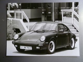 1988 Porsche 911 Carrera Coupe B&w Press " Werkfoto " Photo Factory Issued Rare
