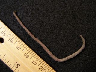 Rare Authentic Wisconsin Old Copper Culture Hook From Marquette Co,  Wisc.