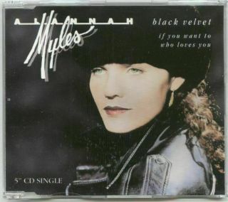 Alannah Myles Rare Uk 1989 Cd Single Black Velvet