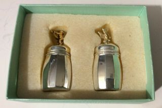 Empire Silver Sterling Silver Salt & Pepper With Figural Top Box