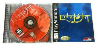 Echo Night Sony Playstation 1 Ps1 Ps One Complete Black Label Rare Agetec 1999