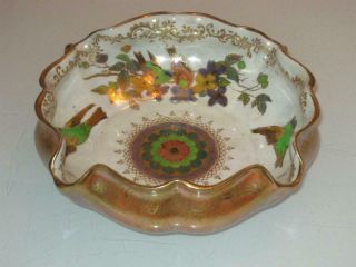 Stunning Rare Antique Crown Devon Lusterine Fieldings " Mavis " Bowl
