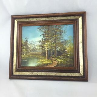 Vintage Canvas Framed Oil Painting Signed Neve