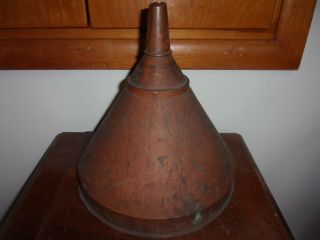 Antique Primitive Copper Funnel Gas Oil Or Moonshine Still Part