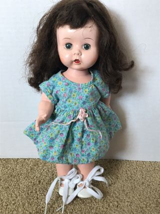 Vintage R & B Littlest Angle Doll Walker Bent Knee Brunette 11 " Hair Tlc