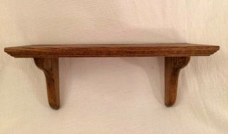 Retro 16 " Long Vintage Oak Solid Wood Wall Shelf