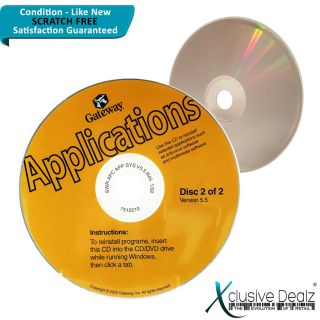 Rare Gateway Applications Disc 2 Reinstall 2002 Cd - Scratch Disc Xd19